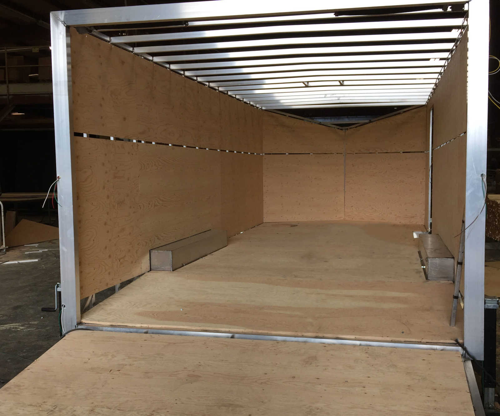 Cargo trailer plywood interior photo