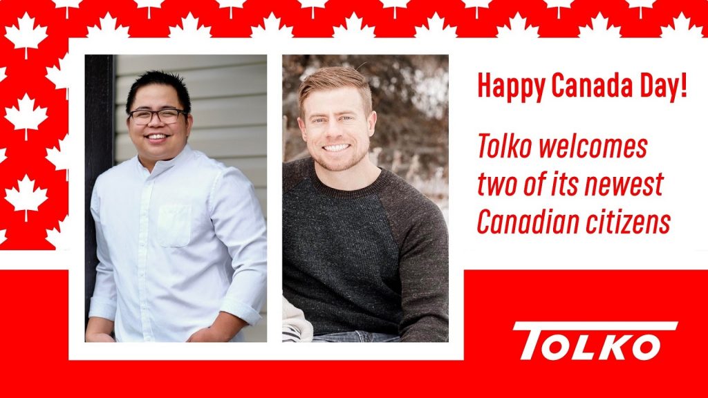 Happy Canada Day! Tolko welcomes two of its newest Canadian citizens