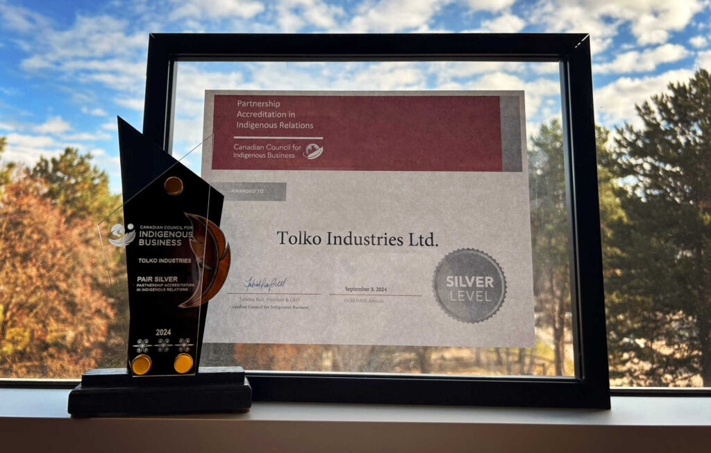 Tolko achieves Silver-level Partnership Accreditation in Indigenous Relations (PAIR)